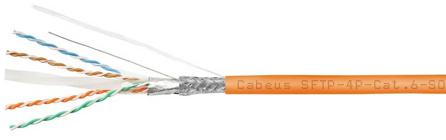 Symmetrical Communication Cable for Digital Transmission Systems Cabeus SF/UTP Category 6