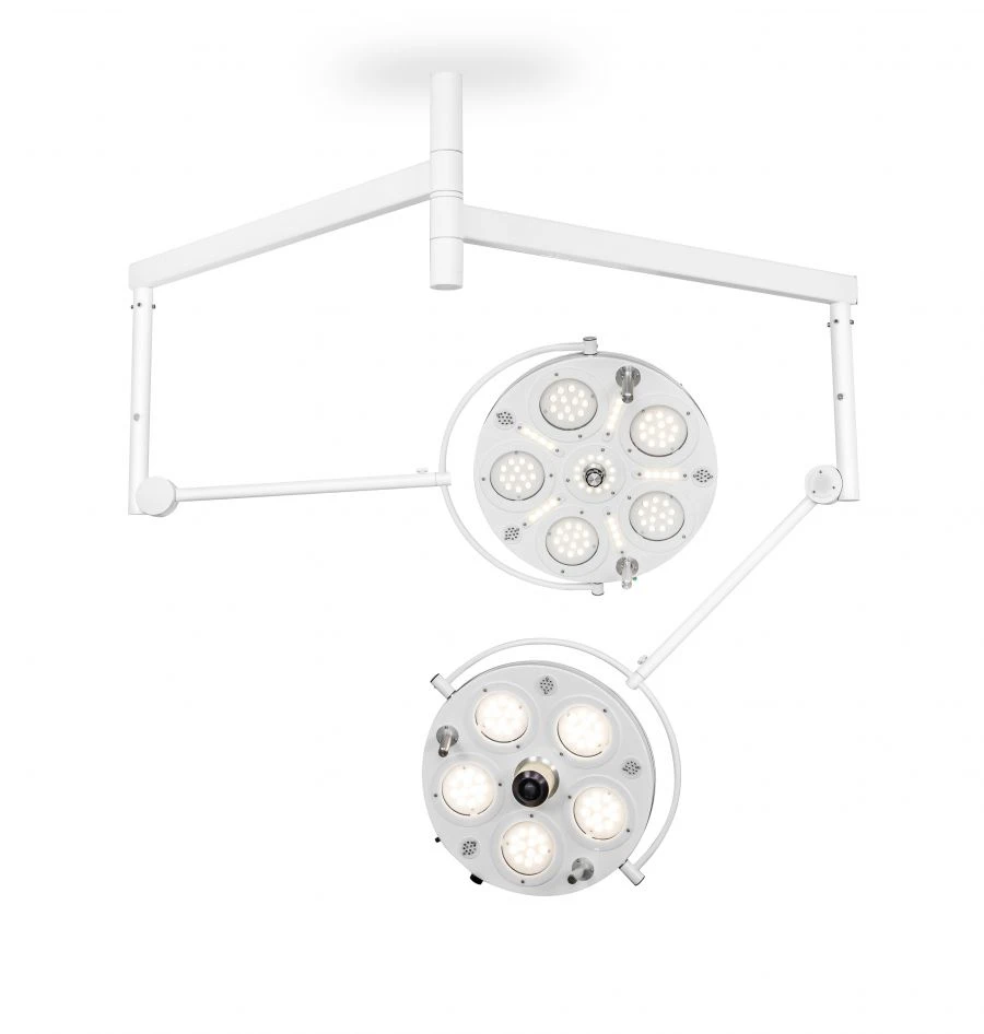 Medical Surgical LED Light with Ceiling Mount - Dual Dome