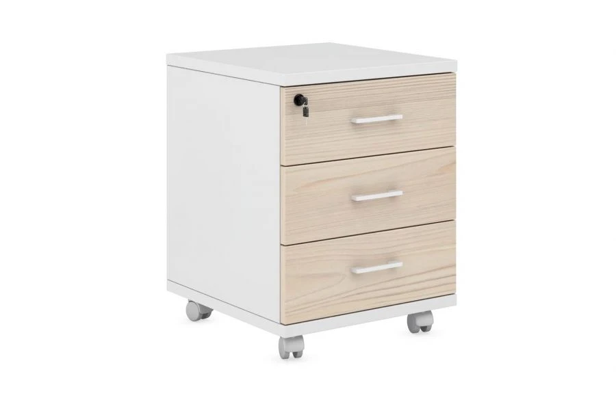 Lockable Mobile Cabinet with Upper Drawer, Model TAR330