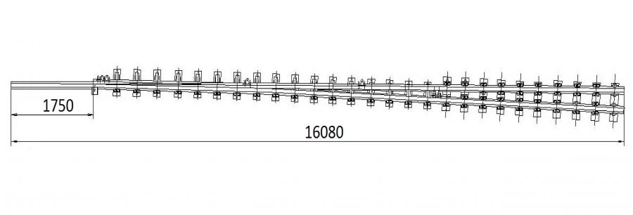 Side Track Frame Rail with Pointed Tip, Project 2901.02.000