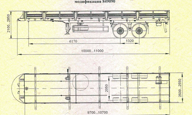 Metal Semi-Trailer Modification 849090 with Optional Cones