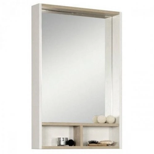 Aquaton York 55 White Mirror with Shelves, Model 1A173202YOAV01