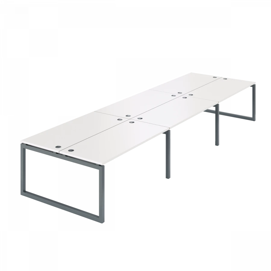 Double Workbench with Metal Frame for 6 Workstations SMS6-O-14K.120.Pr50