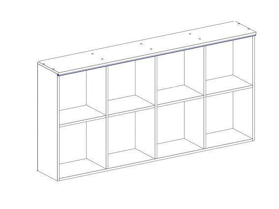 TV Shelf MDF 16mm, Edge 0.4-2.0mm, Model TV-DPOL-6.11.01