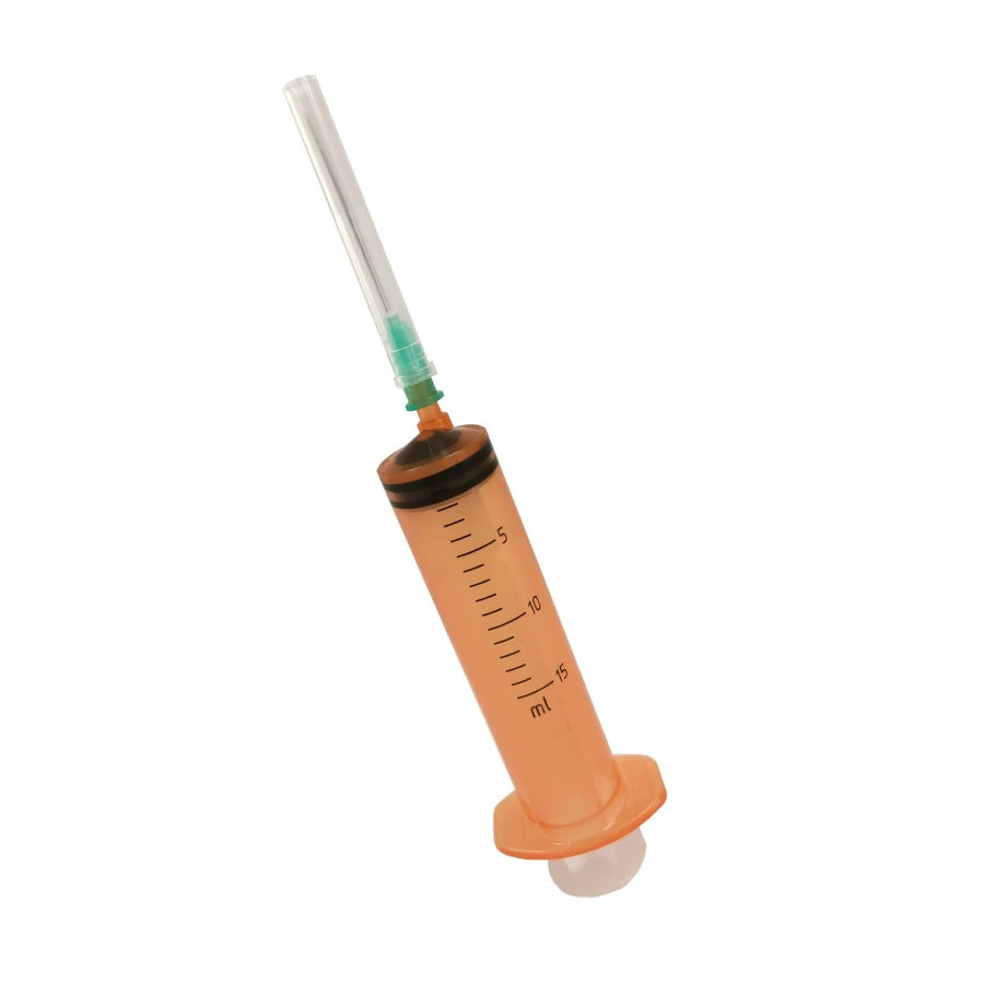Sterile Single-Use Three-Part Injection Syringes with Light-Protective Needles, 15 ml Luer