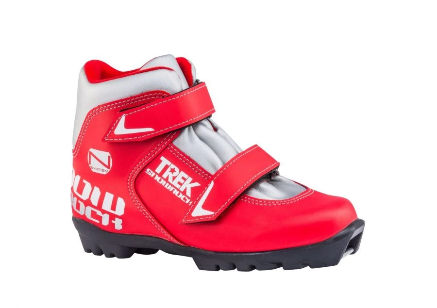 Trek Snowrock3 Red Ski Boots with Silver Logo N