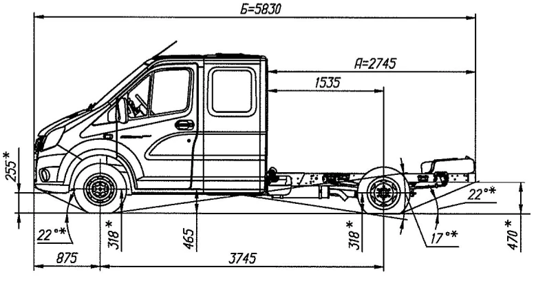 GAZelle NEXT Chassis, A22R33 Modification, Gasoline Engine