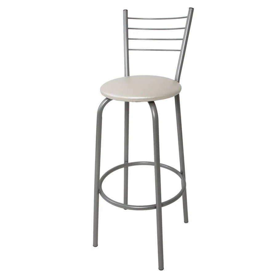 Wave Design Bar Stool with Metal Frame