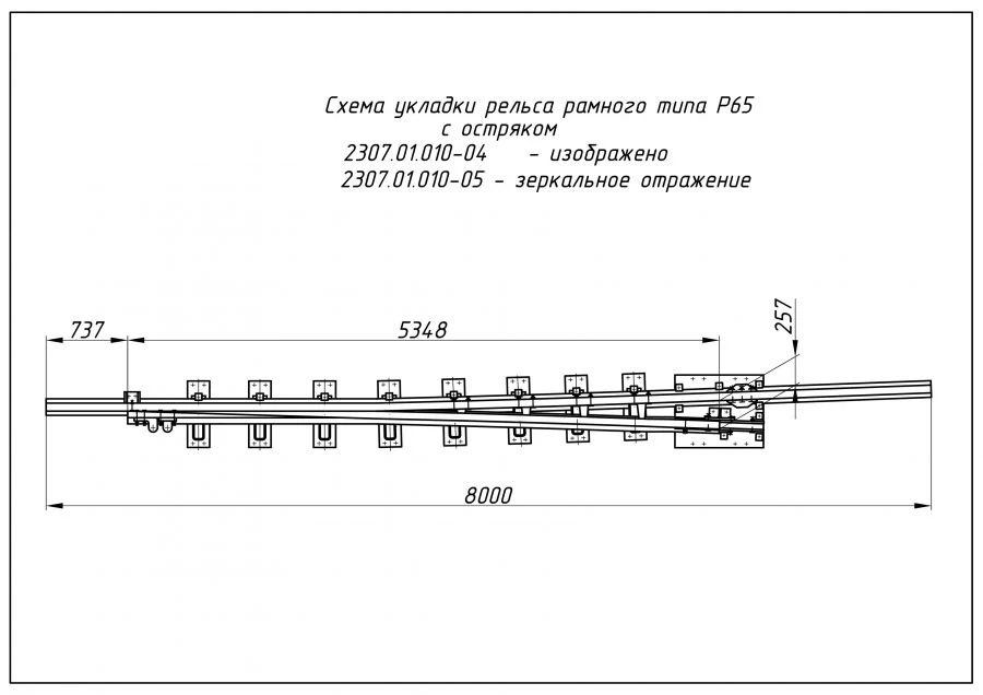 Rigid Rail with Point Type R65 Mark 1/6 (Project 2307.01.010/-01)