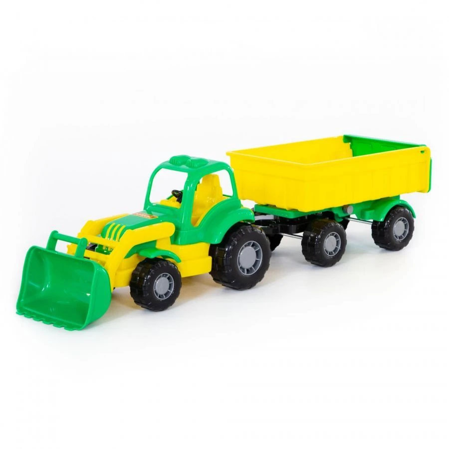 Powerful Tractor with Trailer and Bucket "Krepysh" Model 44556