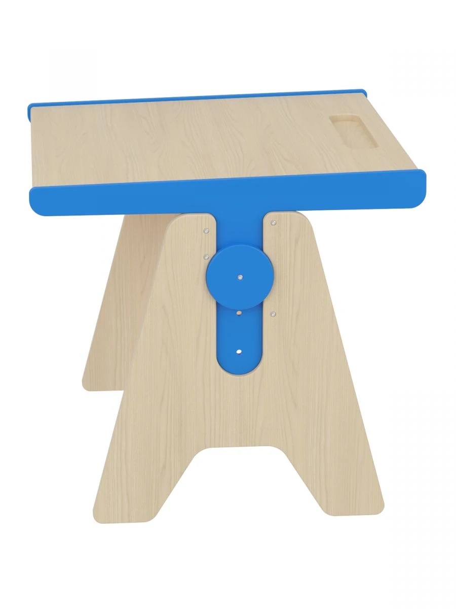 Adjustable Single Desk for Educational Spaces - Blue