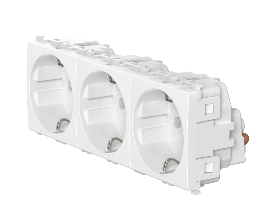 Triple Grounded Electrical Socket CADUCEUS ALING Experience 3x16A