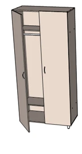 Wardrobe with PVC Edges, Customizable Options