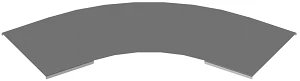 Horizontal 60 Degrees Radius Corner Cover for Self-Supporting Cable Trays KLI 000 U60