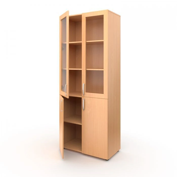 Educational Supplies Cabinet with Glass Inserts