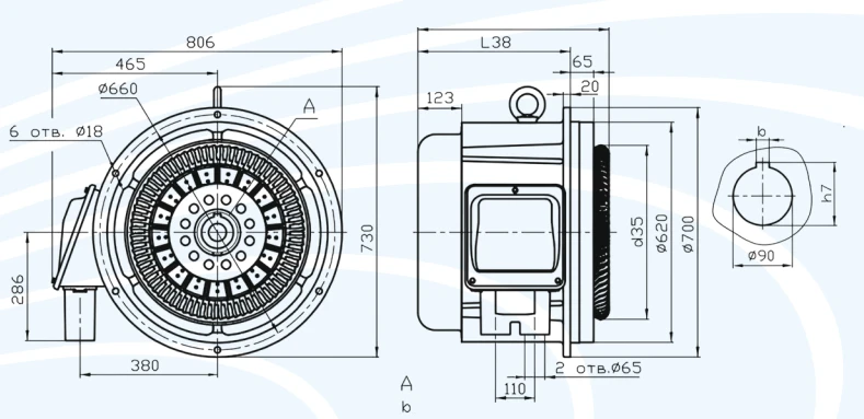 AV 2-101-8 Asynchronous AC Motor for Compressors