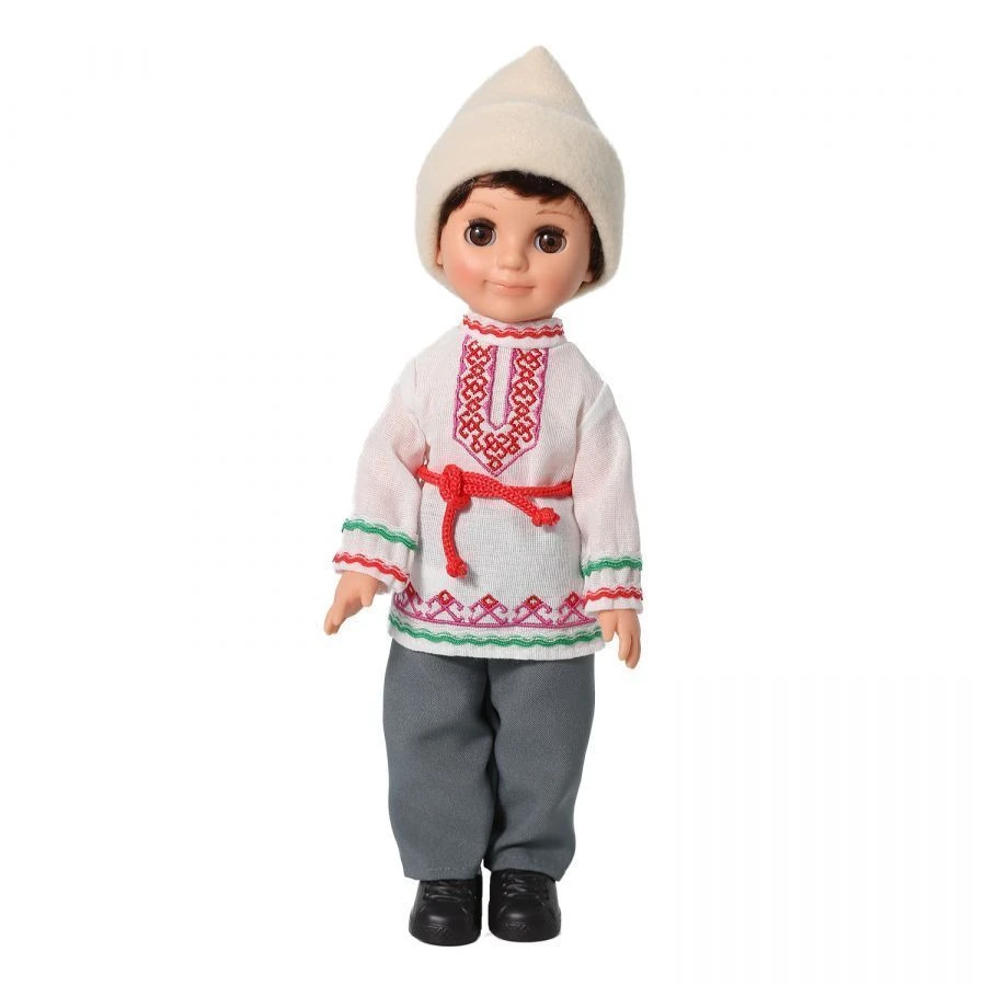 Plastic Doll Boy in Mari National Costume, V3917
