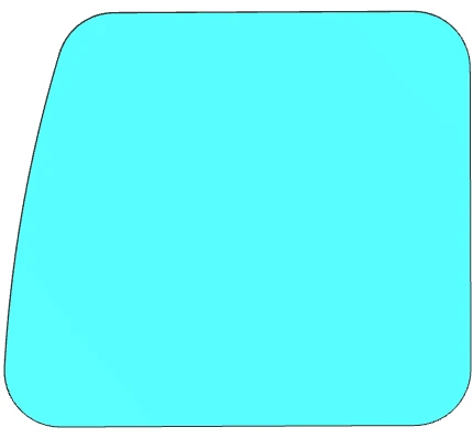 GAZ Business Rear Window (Color G), Left, Code 00531TRW01002