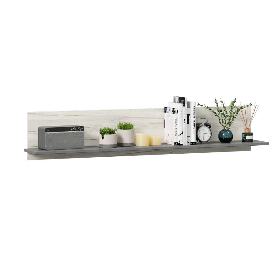 Wall Shelf Techno LD.678030.000 (White Craft Oak/Grey Slate)