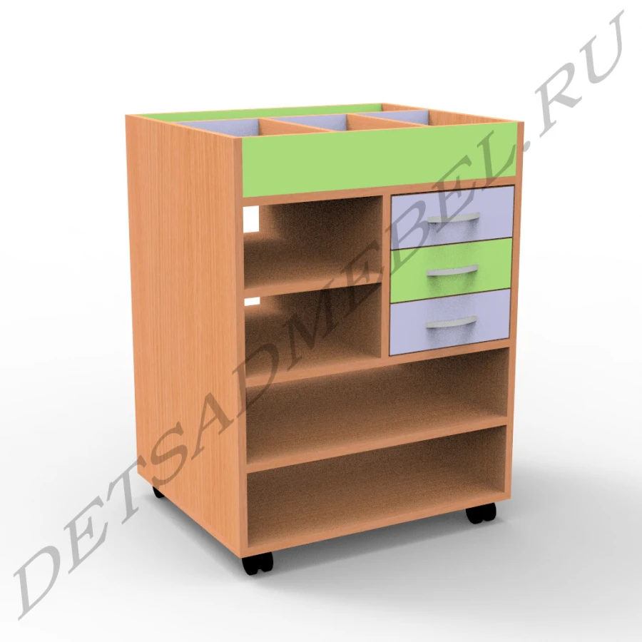 ISO Mobile Rack with Wide and Narrow Shelves, Model 4.10