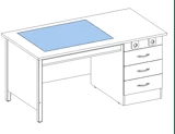 Light Table with Cabinet 1500x800x750 mm (Light Area 800x600 mm)