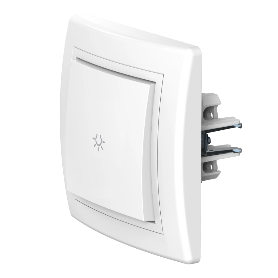 CADUCEUS ALING PRESTIGE White Hidden Installation Light Switch 10A, 250V, Model 609.000