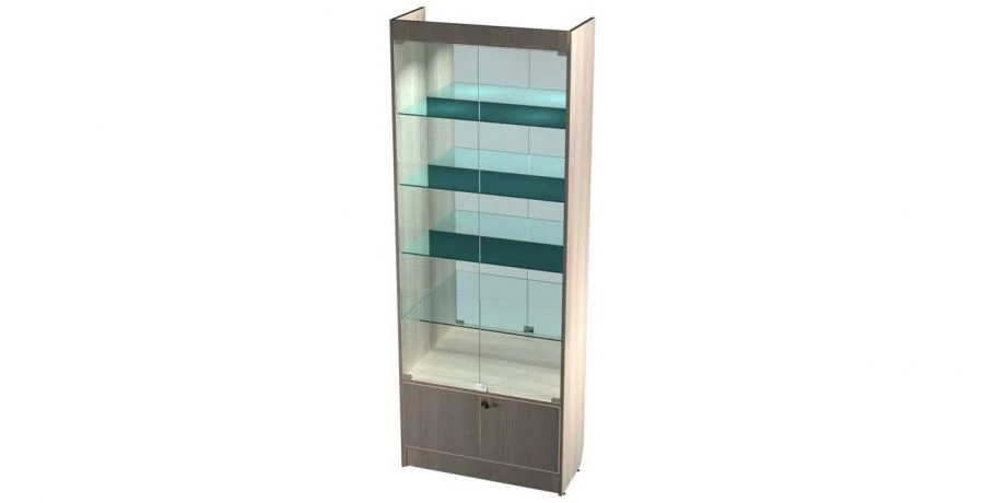 Wide Display Case with Lighting 800x350x2150mm