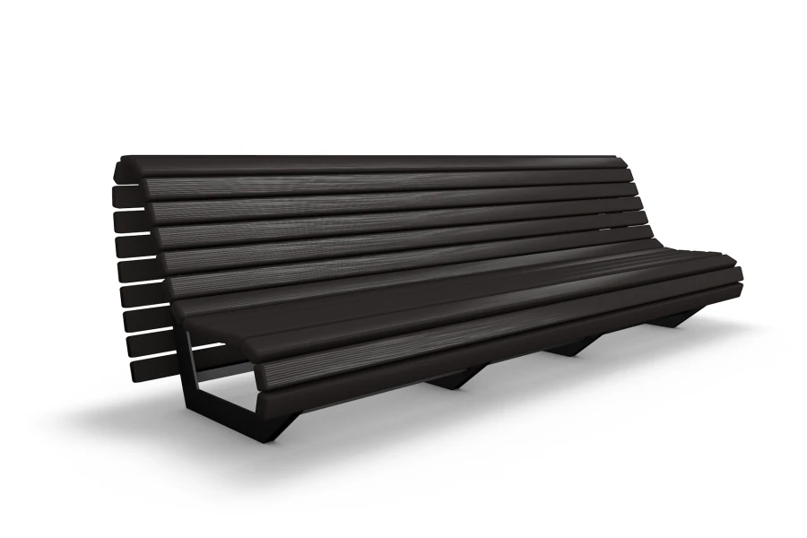 Curved Sofa with Metal Frame, 3 Meters