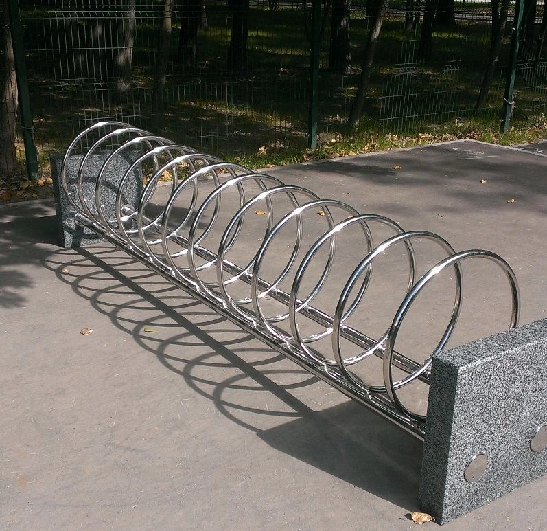Stone and Metal Bicycle Parking Rings VP-17-2