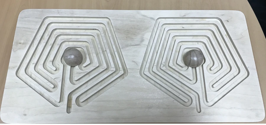Double Maze Work Board with Cylindrical Pin