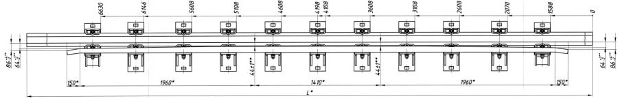 Cross Rail with Counter Rail Type R65 Mark 1/11 Project 53103.14.000/-01