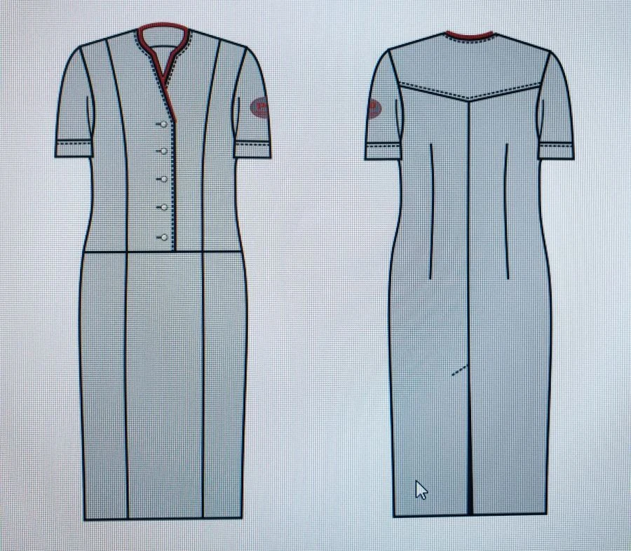 Women's Uniform Dress for Train Conductors