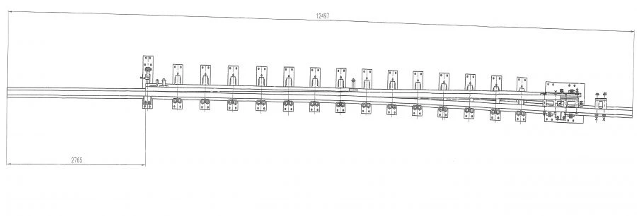 Curved Frame Rail Type R65 with Straight Point Project 2766.32.000