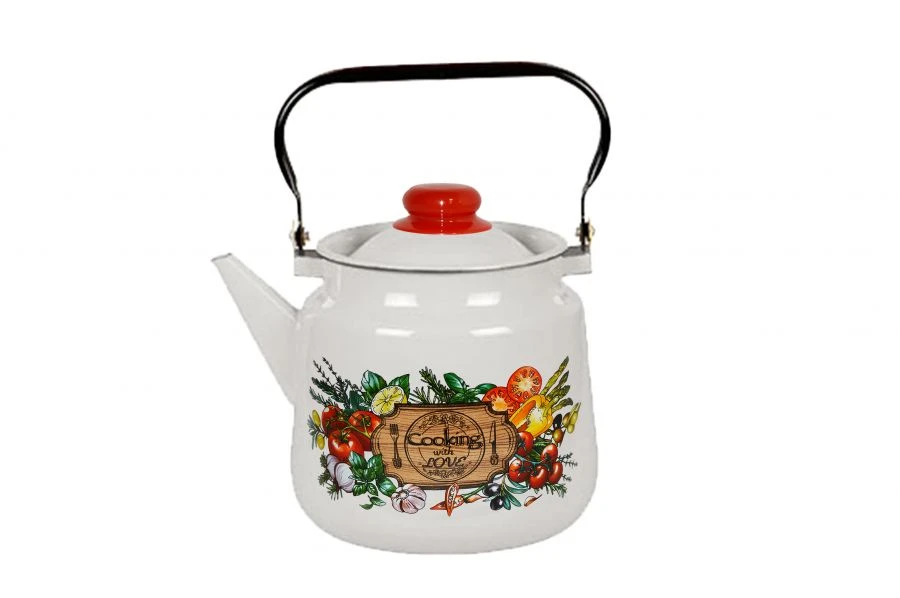 Enamelled Steel Kettle for Food Heating - 2, 2.5, 3.5L