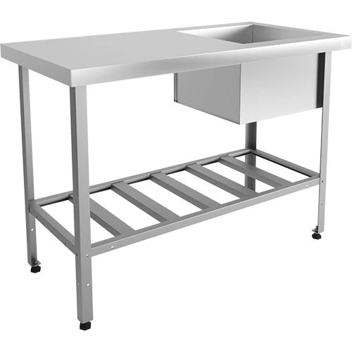 Stainless Steel Wash Basin with Work Surface STANDART SRO12/6SCK+VMO1-430
