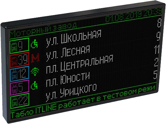 Electronic Display ITLINE™ "TO-P5-192x96" for Public Transport