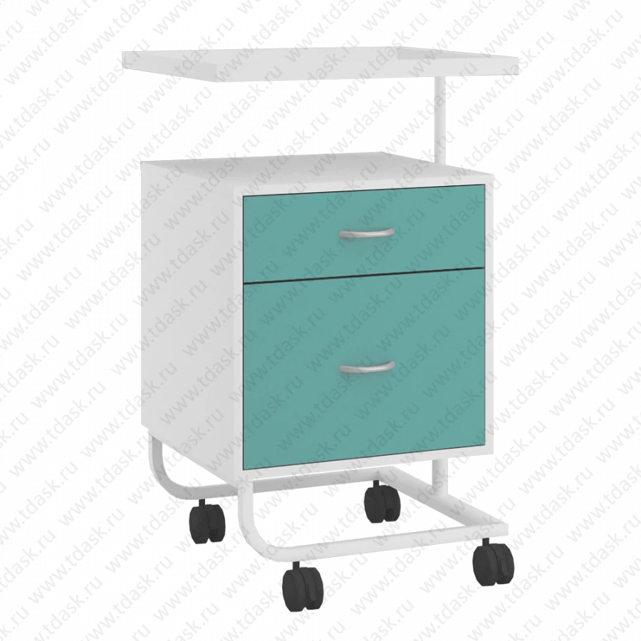 Plastic Top Table with Metal Frame and Drawers, TM.13.00