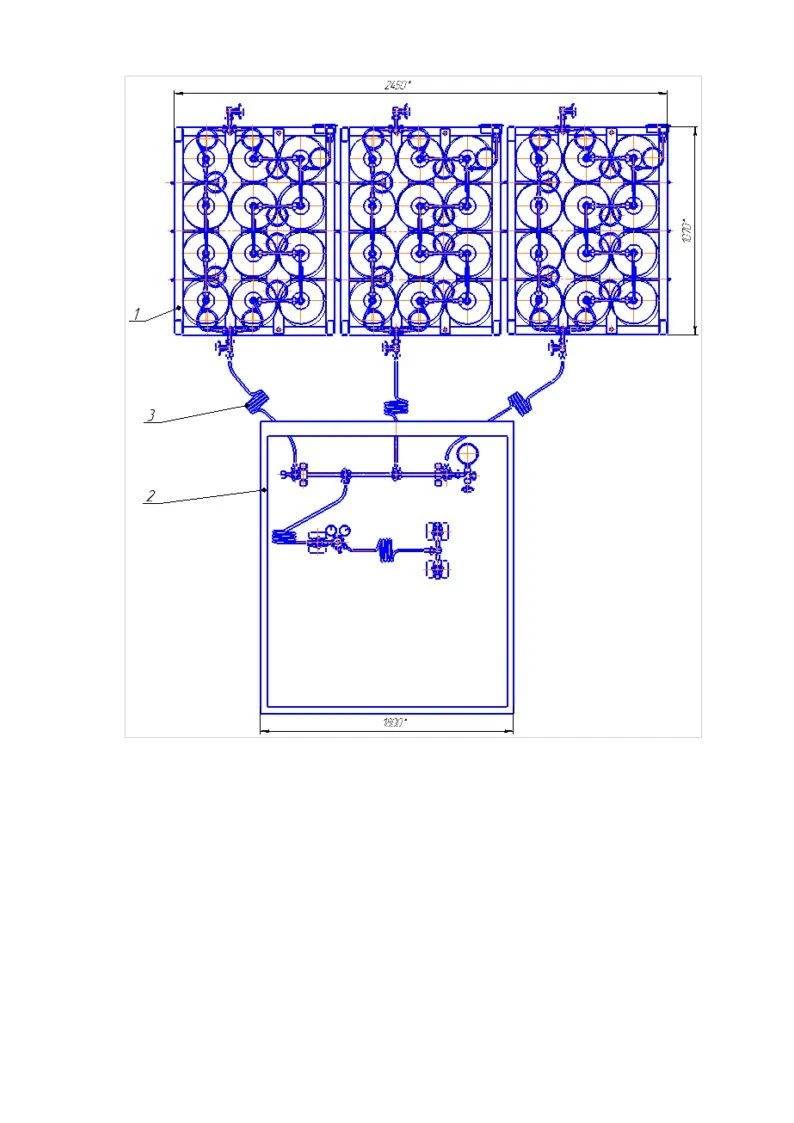 Nitrogen Discharge Ramp PP-02(3Sh 1x3) for Centralized Supply