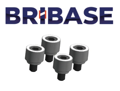 Smooth Clamp Set for BriBase Vices - 4 Pieces, 19mm Height