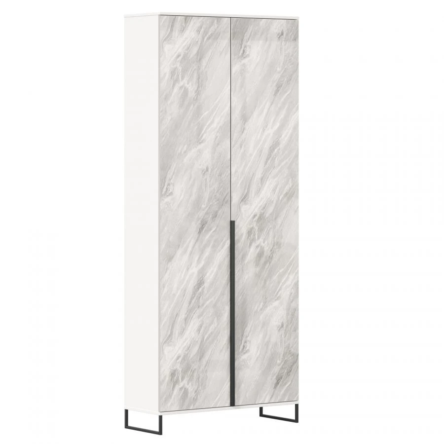 Two-Door Wardrobe in White Gloss/StatUARIO - Nord LD.454010.000