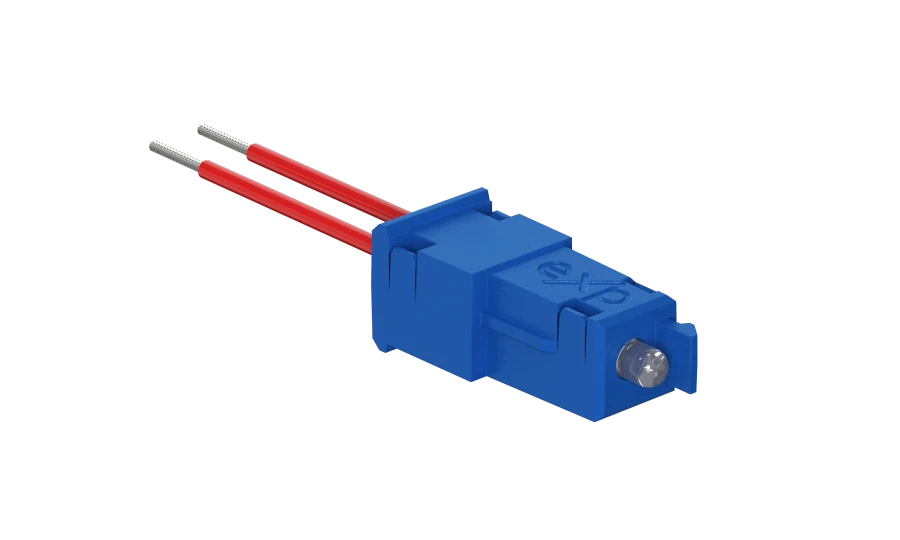 LED Indicator with Wires, 230V~, Blue, Model 72182.5