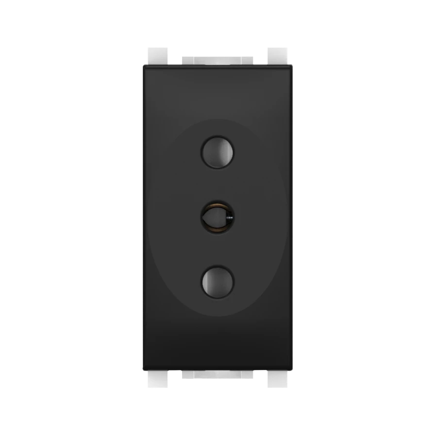 CADUCEUS ALING Experience Socket for Hidden Installation, 10A, 250V, Black (Soft Touch), Art. 74121.E