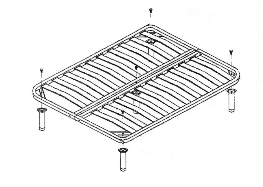 Metal Frame Mattress Base for Even Weight Distribution