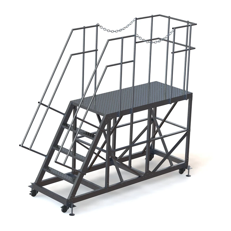 Two-Person Aluminum Mobile Platform Ladder LPA-1340-500