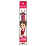 Round Graphite Pencils Set with Eraser, TSR-3P-01