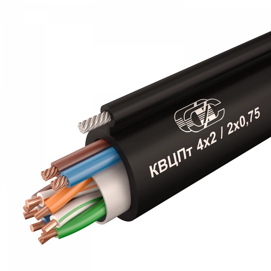 Combined Cable KVCPT 2x2x0.52/2x0.5 for Video Surveillance