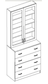Multimedia Cabinet for Video Cassettes - Model MC-2050