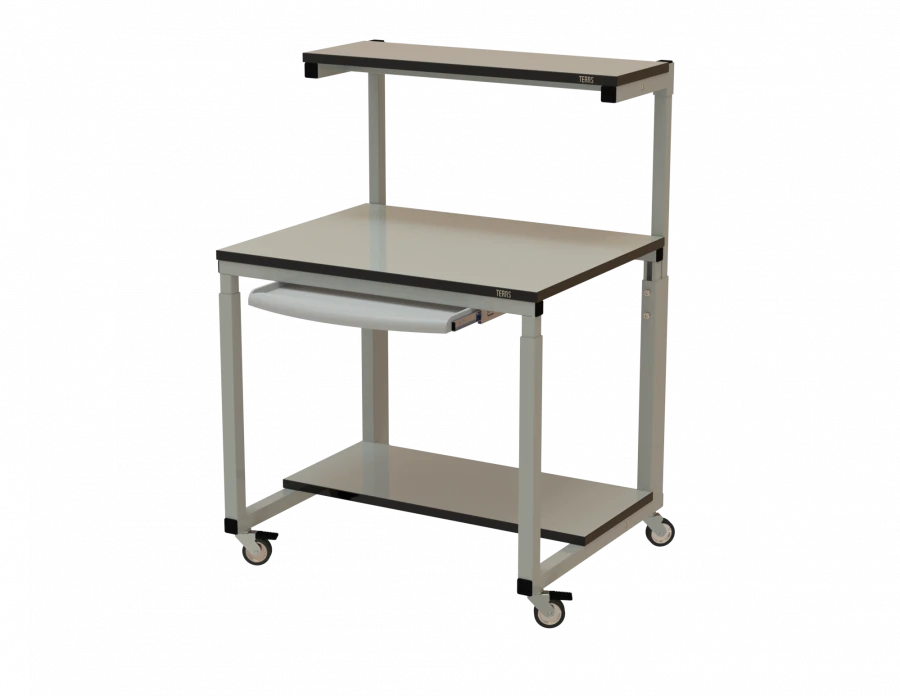 Ergonomic Mobile Computer Desk with ESD Protection