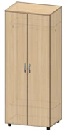 Two-Door Clothing Wardrobe with Adjustable Feet