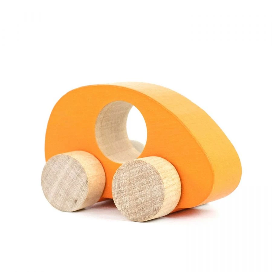 Wooden Pull Toy "Tomik Car" Orange (1 piece) Model 2-102